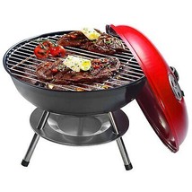 Kettle Charcoal Grill 14-Inch Portable Tabletop BBQ Dual Vent System Cam... - £36.84 GBP