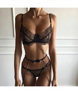 Lingerie Garter Bra And Panties Set - Womens Bra - Womens Panties - Sexy... - $17.99