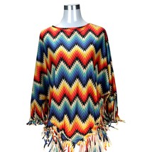 Montana West Serape Collection Poncho Cover Up Casual Beach Pool Fashion Multi - £23.35 GBP