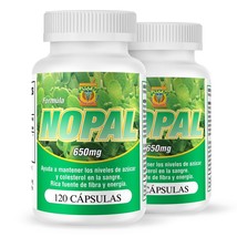 Capsulas de Nopal. Set de 2 frascos con 120 capsulas cada uno. Control d... - $29.65