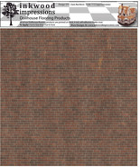Dollhouse Flooring 6 mil Peel &amp; Stick Vinyl 12&quot; x 12&quot; - Dark Red Brick 015 - $6.00