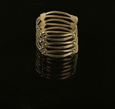 Taxco signed 925 Vintage Sterling Silver Triple Band Cuff Bracelet - £140.67 GBP