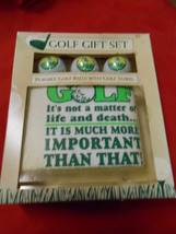 NIB-Golf Gift Set IT&#39;S NOT  A MATTER OF LIFE AND DEATH..IT&#39;S MUCH MORE I... - £11.85 GBP