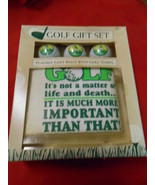 NIB-Golf Gift Set IT&#39;S NOT  A MATTER OF LIFE AND DEATH..IT&#39;S MUCH MORE I... - £11.15 GBP