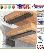 Durable Black Iron Shelf Support Brackets - 6 Inches, Complete Accessories - $664.49 MXN
