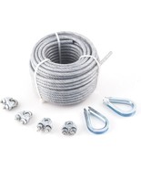 463771 1 8 in x 3 16 in x 50 ft PVC Coated Galvanised Steel 7 x 7 Aircra... - $33.81