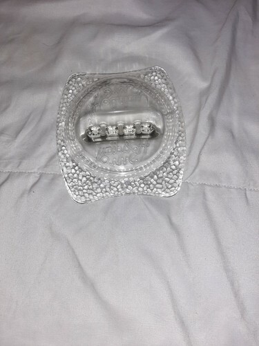 Vintage AD Ashtray Holiday Hotel Ashtray Clear Glass 3 Center Holders Advertise Item image 4