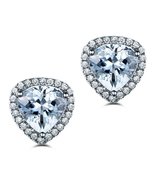 Amazing Fashion Natural Aquamarine Gemstone Diamond 14K White Gold Fashi... - $745.44 CAD