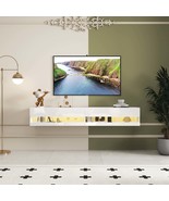 80&quot; Floating TV Stand w/ LED Lights &amp; Charging Station - $4,249.27 MXN