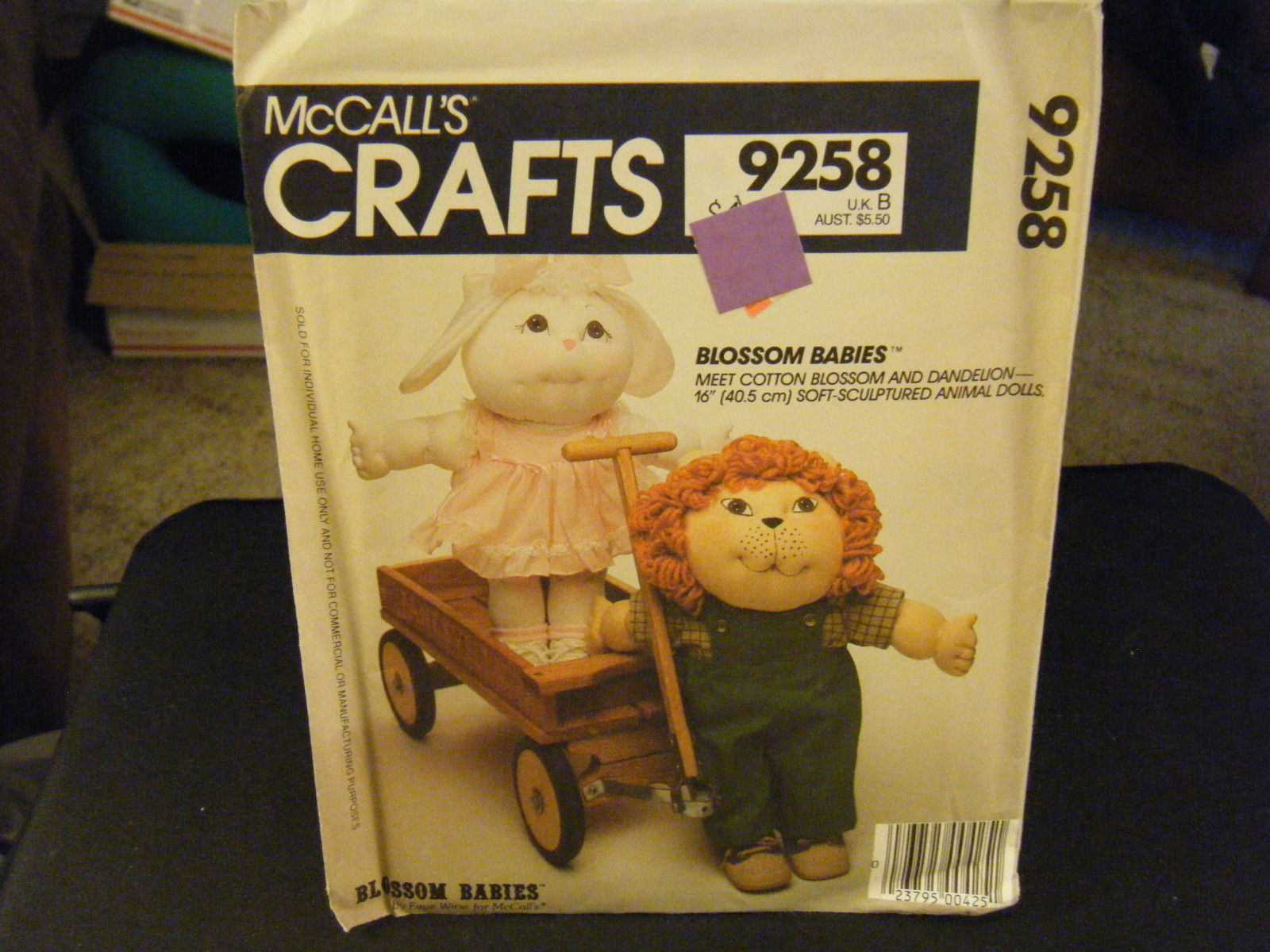 McCall's Crafts 9258 Soft Sculptured Blossom Babies Dolls-16" & Clothes Pattern - $11.67