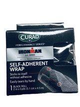 CURAD Performance Series Ironman Self-Adherent Wrap, 1 Black Roll - 2&quot; x 5 Yards - £7.02 GBP