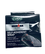 CURAD Performance Series Ironman Self-Adherent Wrap, 1 Black Roll - 2&quot; x... - $8.79