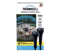 Thermacell Mosquito Repellent MRP2 Perimeter System 2 Pack 450 Sq Ft NEW! - £27.03 GBP