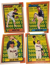 Nolan Ryan 5000 Strikeouts Commemorative Baseball Cards Set Of 4 By Topps (1990) - £3.86 GBP