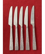 Cambridge SLATE SATIN Stainless Textured Handle 5 Dinner Knives 9&quot; - $23.64