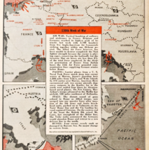 1944 WW2 130th Week Of The War Map Pathfinder Magazine Page Military DWP7B - €25,73 EUR