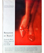 Sears sensation featherlite shoes fashion RED Miller 1965 Vintage Print Ad - $13.20 CAD