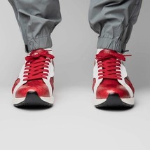 Lyon Genuine Ostrich and Calfskin Fashion Sneaker Red / White image 8