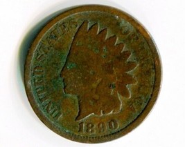 1890 Indian Head Penny United States Small Cent Antique Circulated Coin 03822 - £4.17 GBP