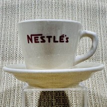 Vintage Nestle&#39;s Cup Mug &amp; Saucer Inca Ware Shenango China New Castle PA Tan - £23.70 GBP