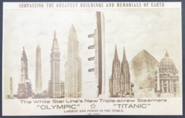 Reproduction Titanic &amp; Olympic Postcard Reprint White Star Lines Steamers - £7.58 GBP