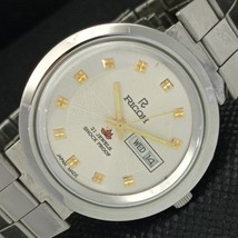 Vintage Ricoh R31 Automatic Japan Mens Oval Shape Silver Watch 587f-a309728-6 - £23.58 GBP