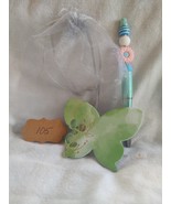 Beaded Flower Pen with Butterfly Notepad  - €6,99 EUR