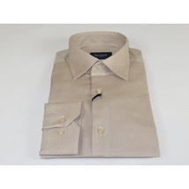 Mens 100% Cotton Shirt From Turkey Manschett by Quesste Slim Fit 4029-10 Tan image 3