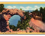 Arch Rock Mackinac Island Michigan MI UNP Linen Postcard N18 - $1.93