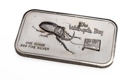 The Watergate Bug 1 OZ Argent Art Barre Par Colonial Menthe - £54.13 GBP