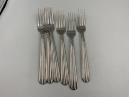 Set of 6 Oneida Stainless Steel UNITY Large Dinner Forks - £46.98 GBP