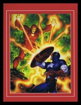 Iron Man vs Captain America Framed 11x14 Marvel Masterpieces Poster Display  - £27.68 GBP