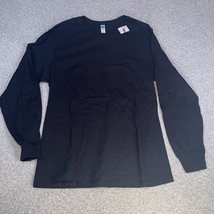 NWT Russell Athletic Black Crew Neck Long Sleeve 100% Cotton Adult Medium - £7.86 GBP