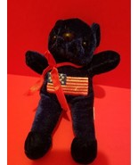Toy Holiday Plush Dark Blue Teddy Bear Patriotic Stuffed Animal US Flag ... - £4.49 GBP