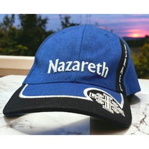 Nazareth Israel Strapback Hat Jerusalem Cross Vintage Baseball Cap Blue - $21.89