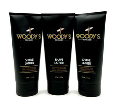 Woody&#39;s For Men Shave Lather Moisturizing Shave Cream 6 oz-3 Pack - £34.81 GBP