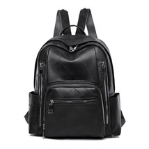 2022 Elegant Bagpack Women Leather Backpack High Quality Female Shoulder Bag Cas - £39.19 GBP