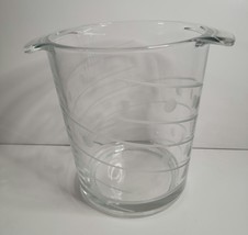 Mikasa Cheers Ice Bucket Glass with White Swirl Lines &amp; Dots - $47.00