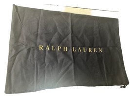 RALPH LAUREN Dust Bag W/ Drawstring Navy Blue Gold Letters 100%Cotton Made Italy - $19.99