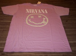 Women&#39;s Nirvana Band Smiley Face T-shirt Xl Purple Lavendar New w/ Tag - £15.79 GBP