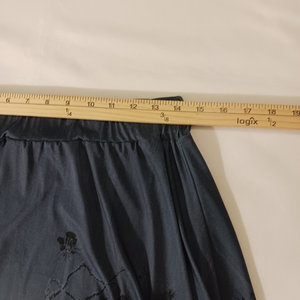 Lily By Firmiana Women's Elastic Waist Black & White Floral A-Line Skirt Size XL Item image 12