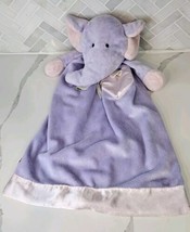 Dakin Baby Lovie Blanket Purple Elephant Satin Heart Security Lovey- Rare - £51.76 GBP