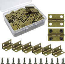 100 Pieces Small Hinges for Wooden Box Mini Hinges for Jewelry Box 1 Inch Hinges - £10.31 GBP