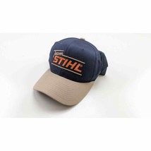 Team Stihl Snapback Baseball Hat Cap Tools Adjustable Blue Beige - £15.79 GBP