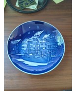 BING &amp; GRONDAHL 1989 plate Jule Aften CHRISTMAS ANCHORAGE Nyhavn Denmark - $11.88