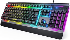 Gaming Keyboard, 105 Keys, All-Metal Panel, 15-Zone RGB Illumination - $38.79