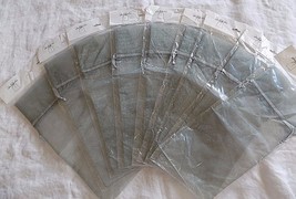 Wine Bottle Gift Bag Lot of 9 Organza Party Pack Giving Dove Gray Tall 6 x 15 - £7.70 GBP