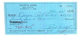Ralph Kiner Pittsburgh Pirates Signed  Bank Check #3320 BAS - £83.95 GBP