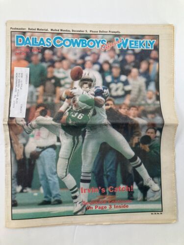 Primary image for Dallas Cowboys Weekly Newspaper December 10 1994 Vol 20 #26 Michael Irvin