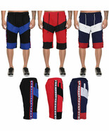 LR Men&#39;s Urban Streetwear Cotton Striped Casual Gym Drawstring Sweat Shorts - $514.80 MXN